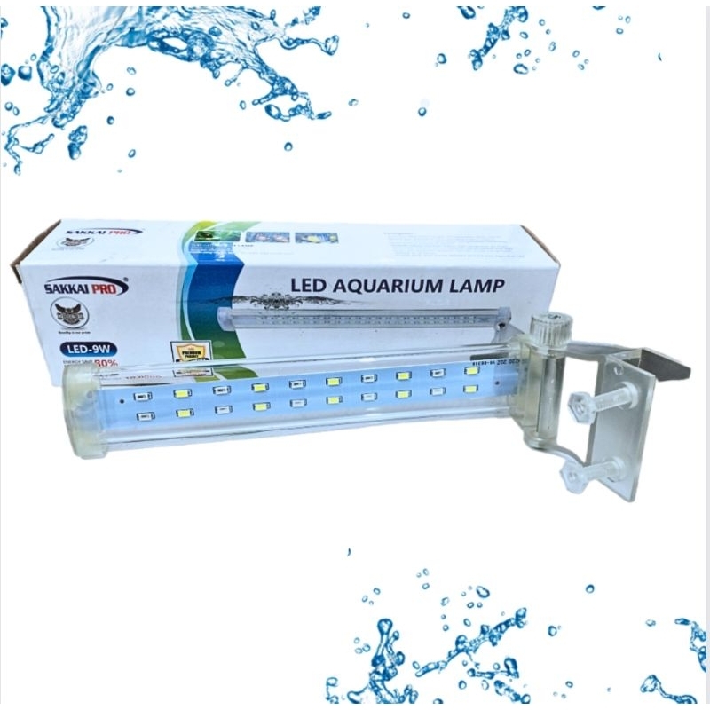 LED SAKKAI PRO 9WATT Lampu Led Jepit Aquarium Aquascape