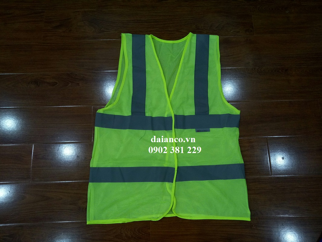 Áo phản quang công trình , dạng lưới dán cho công nhân