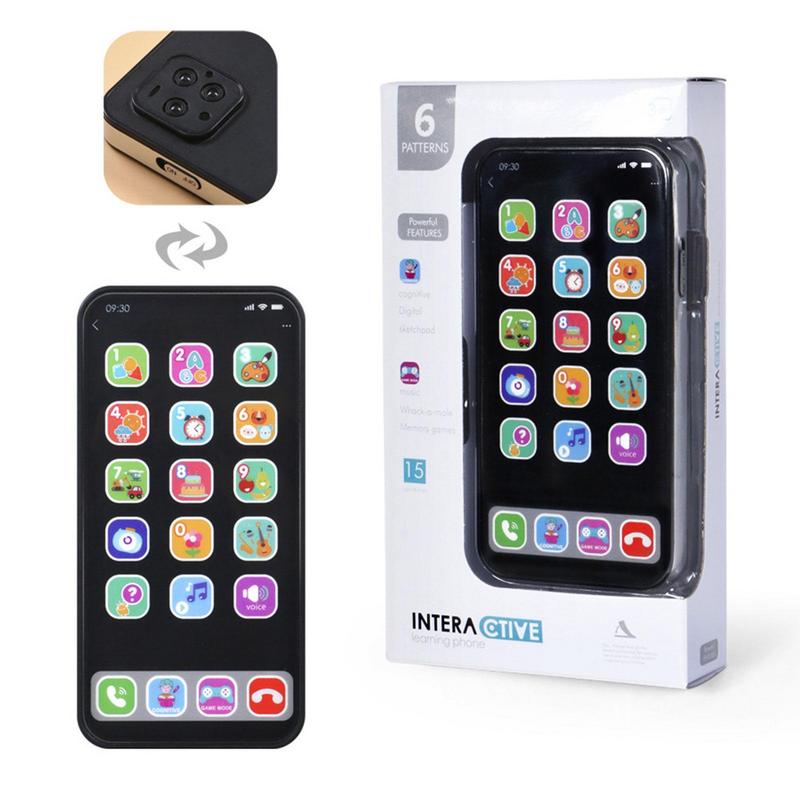 Simulation Electric Smart Touch Screen Mobile Phone Early Educational Learning Toy Kids Musical Cellphone Toys Birthday Gifts