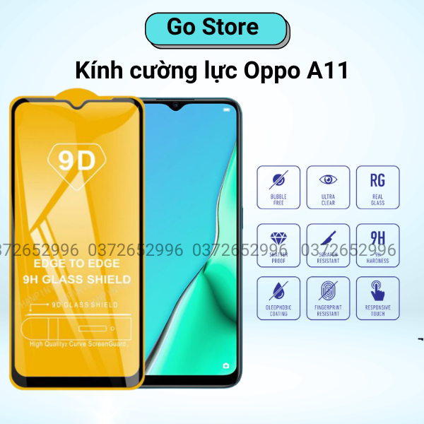 Kính cường lực Oppo A11- Full Màn