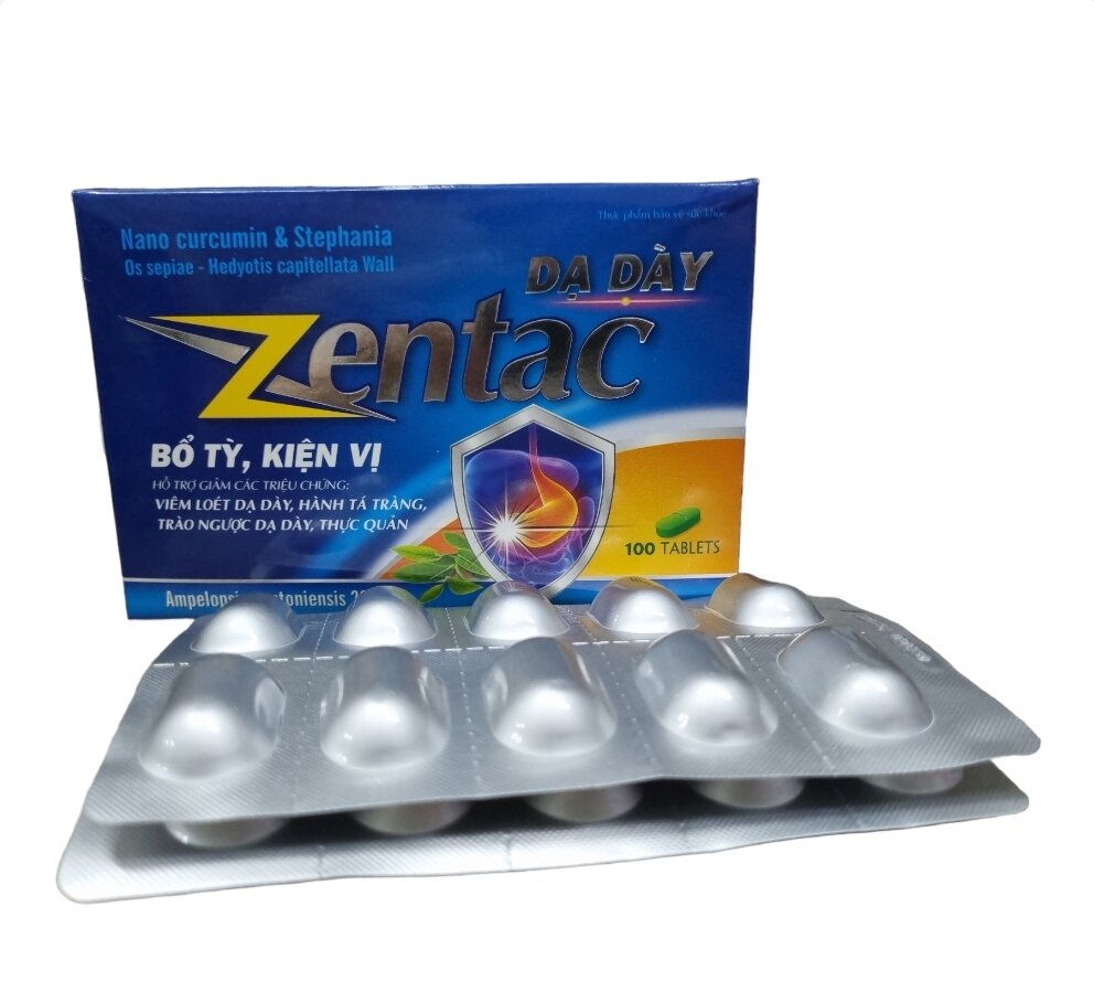 Dạ dày zentac – giúp giảm viêm loét dạ dày, tá tràng, trào ngược da dày, thực quản.