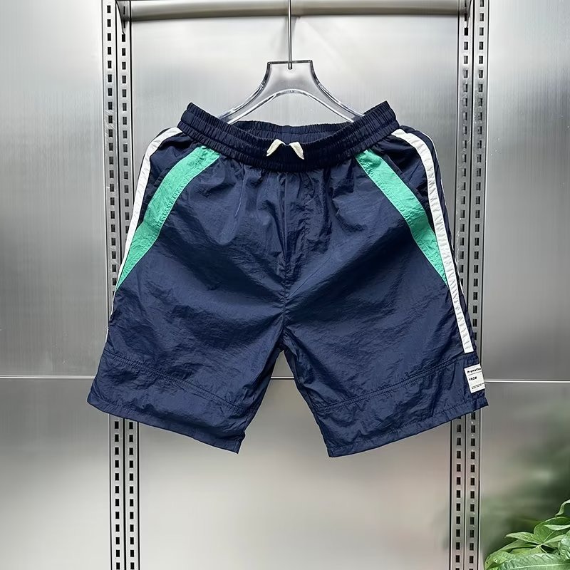 Men's striped shorts quick drying beach shorts baggy shorts fashionable sweatpants