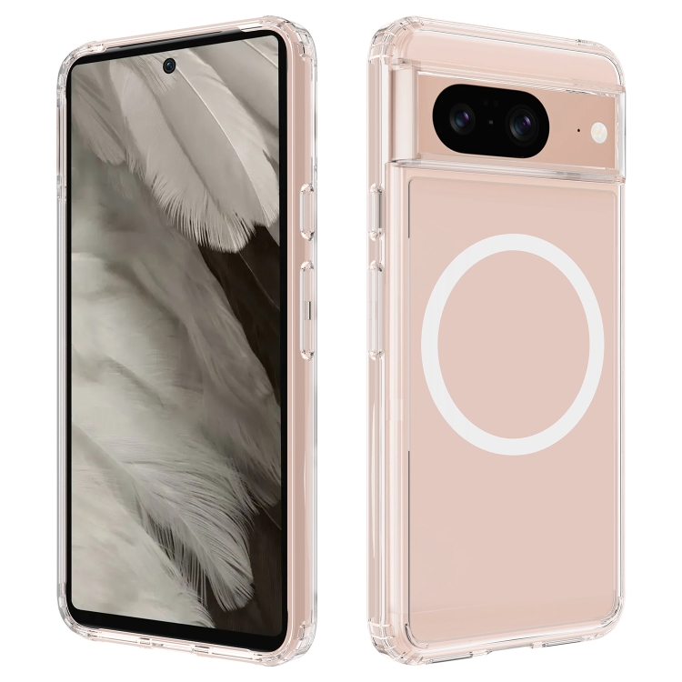 Magsafe clear acrylic pc hybrid tpu phone case for google pixel 6a/google pixel 7 pro/google pixel 7a/google pixel 8 pro