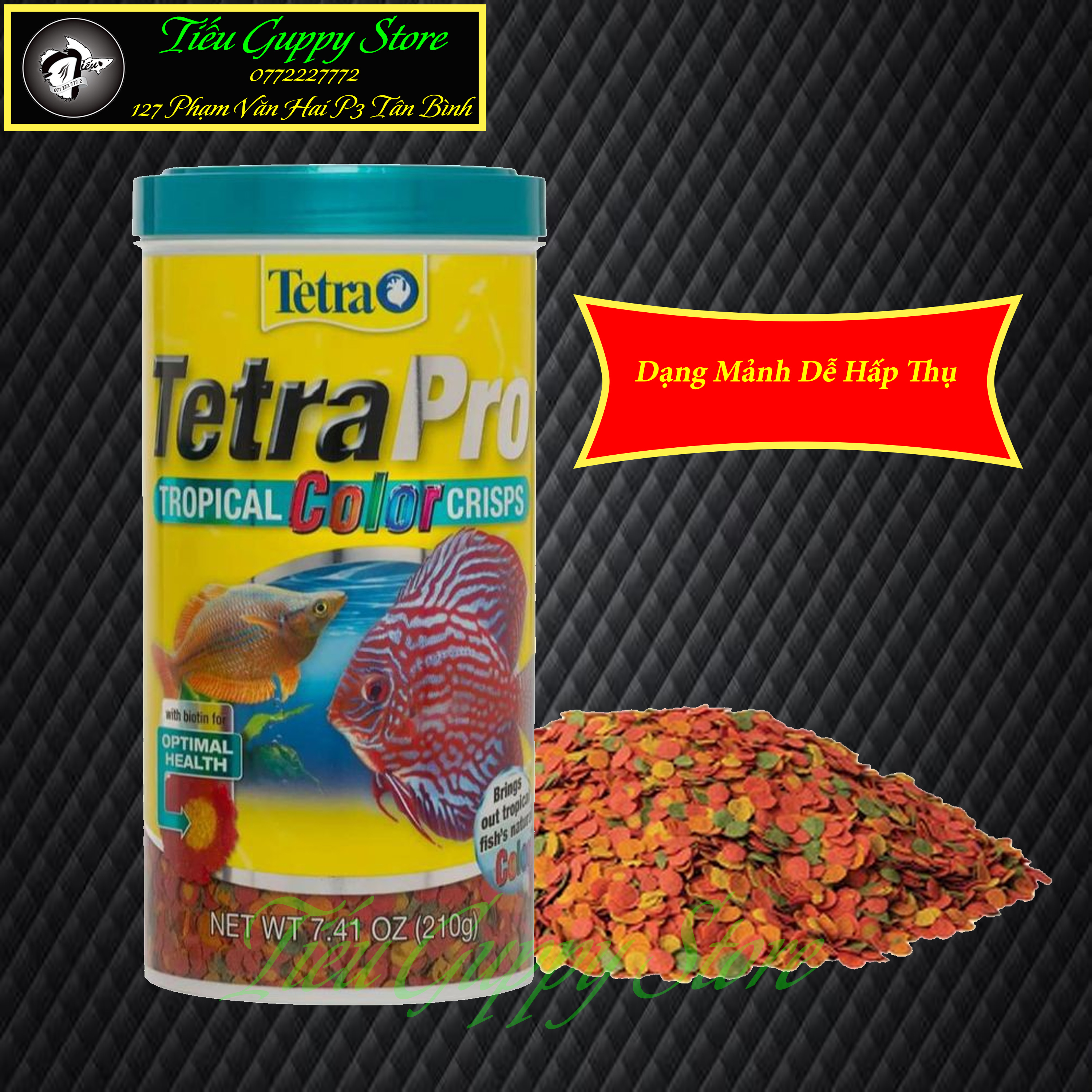 Tetra Pro Tropical Fish Color Crisps Dạng Mảnh Nhỏ - Thức Ăn Cao Cấp Dành Cho Cá Dĩa và Các Dòng Cá Thủy Sinh thumbnail