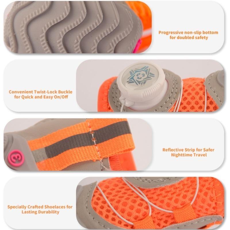 1pair Nonslip Dog Boot Reflective Puppies Shoes Soft Soles Dog Paw Protectors During Walks and Playtimes | Lazada PH