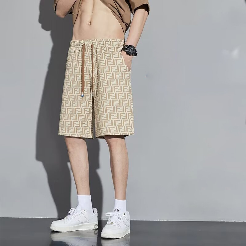 Hanlu Men's ice silk shorts casual sports shorts stylish straight shorts men's shorts
