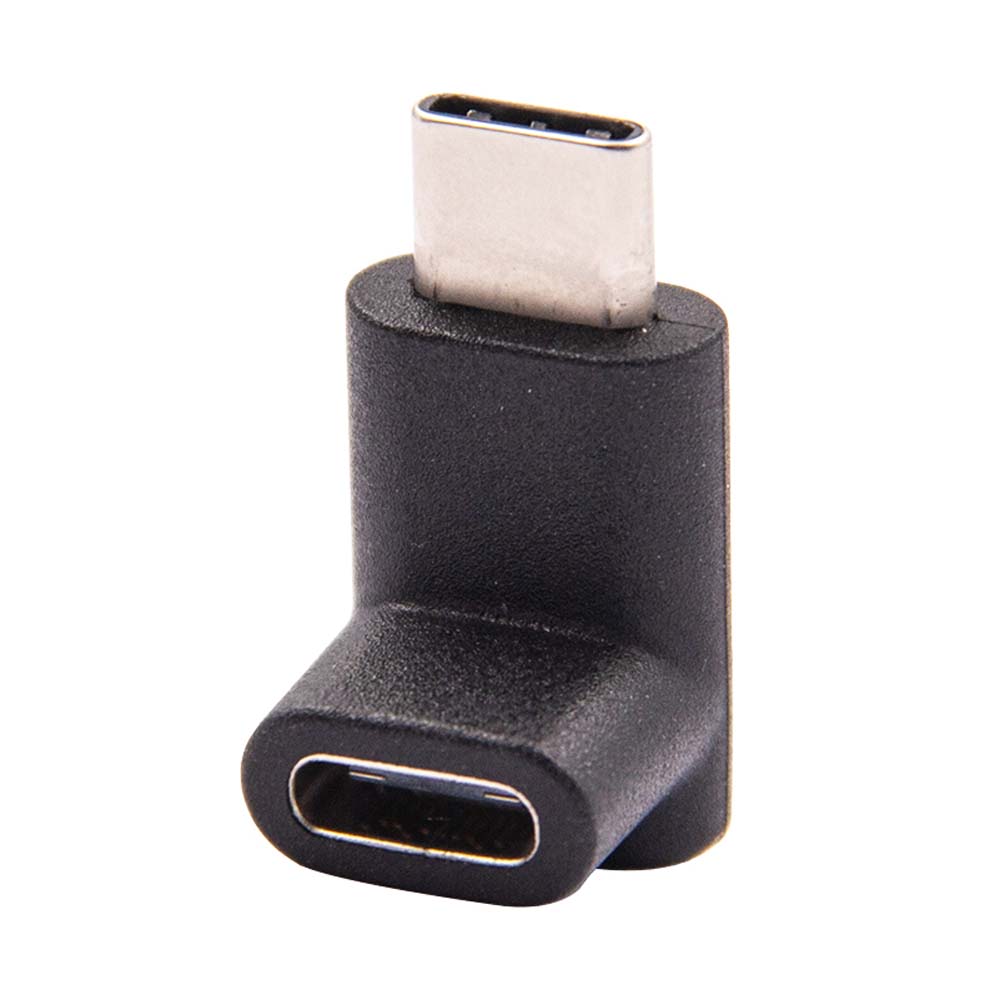 90 Degree Portable Male to Female Plug Extender USB-C Adapter USB C ...
