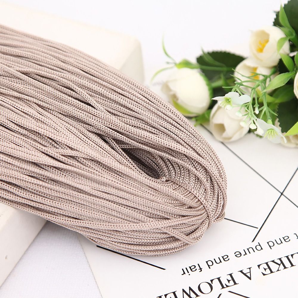 QIGUI Đường rỗng Dây macrame 200m 3mm Dệt thủ công Chỉ thủ công mỹ nghệ Thanh lịch Mũ Túi Giày búp bê Dây nylon Tự làm