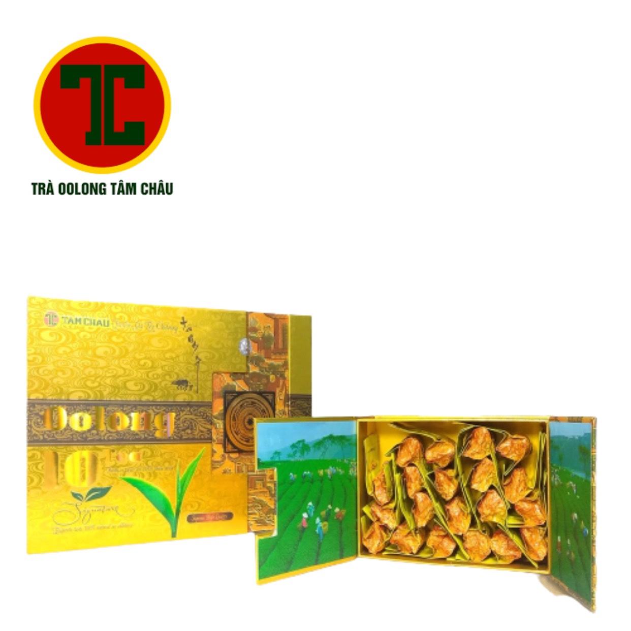 [HCM]TRÀ Ô LONG (OOLONG) 10 TEA TÂM CHÂU SET 320G