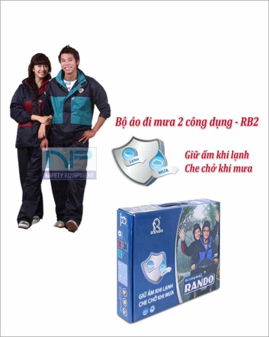 Áo mưa bộ vải dù 2 lớp RB2