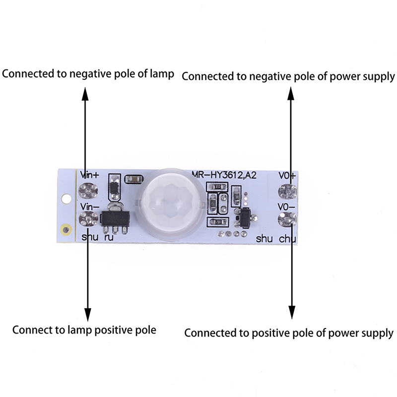 DC 12V 24V Ceiling PIR Motion Sensor Detector Switch Module 3A for LED Light. 