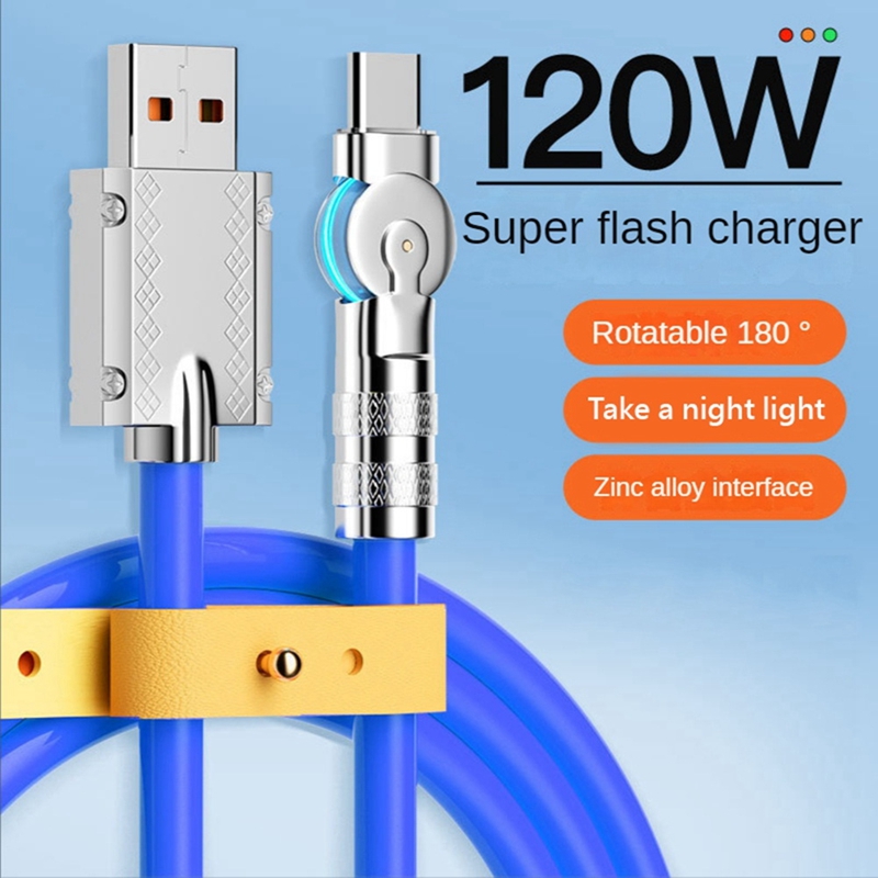 120W 6A Super Fast Charge Type-C Liquid Silicone Cable Quick USB Cable for Smart Phone Pixel Bold Data Line