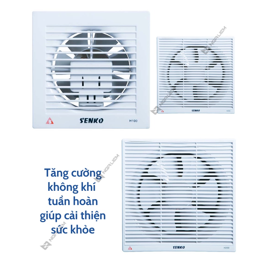 Quạt Hút Tường Thông Gió Senko (H100) [Hàng chính hãng]