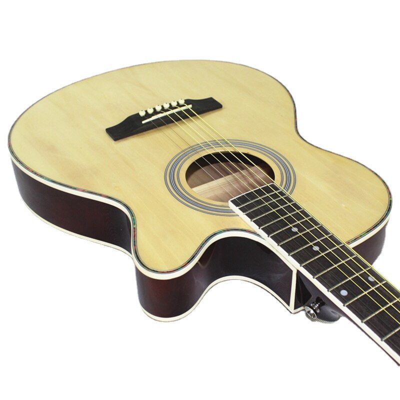 Thin Body Guitar Acoustic 40 Inch Electric 6 Steel-Strings Flattop Balladry  Folk Pop Guitarra Red High Gloss Cutaway Electro