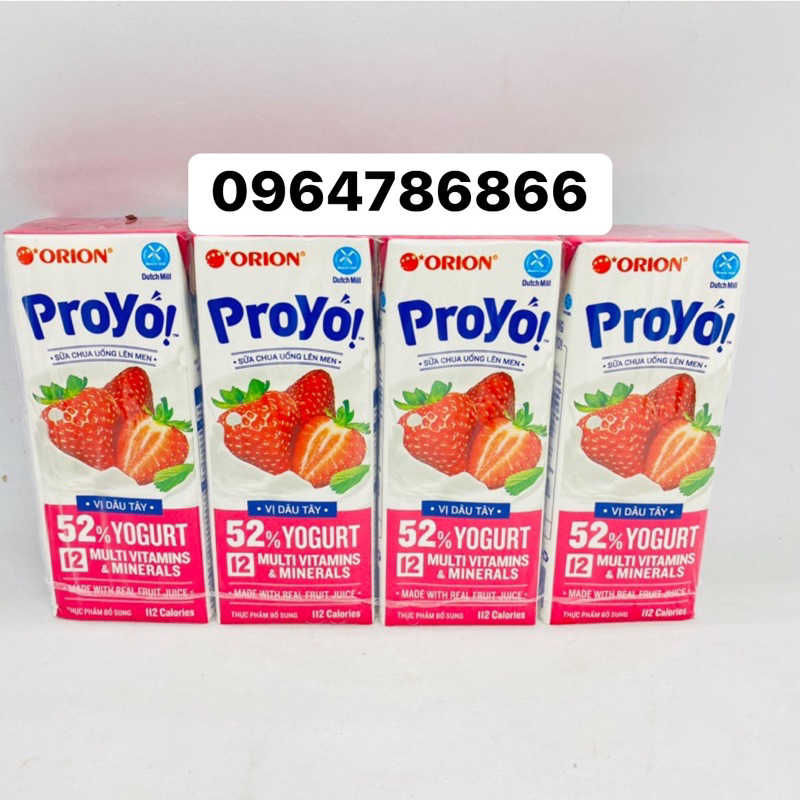 (Chính Hãng)Lốc 4 hộp Sữa ORION Proyo x 180ml