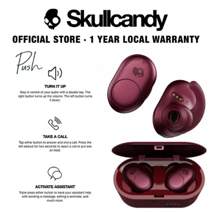 push bluetooth earbuds
