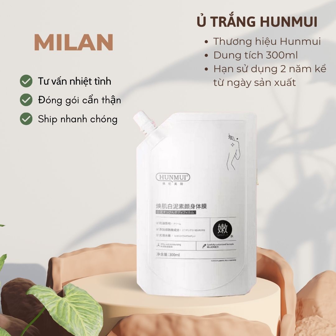 Kem ủ trắng hunmui dưỡng trắng da toàn thân 300ml