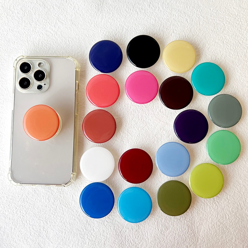 Ins Korean Style Macaron Popped Socket Phone Talk Grip Stretchable Folding Simple Phone Holder