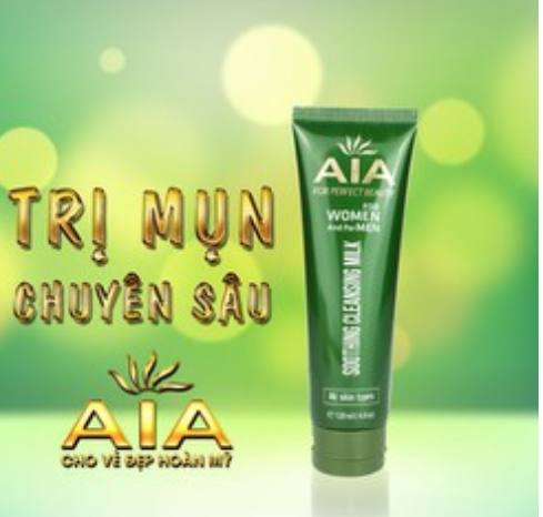 Sữa rửa mặt trị mụn aia mỹ phẩm aia 120ml