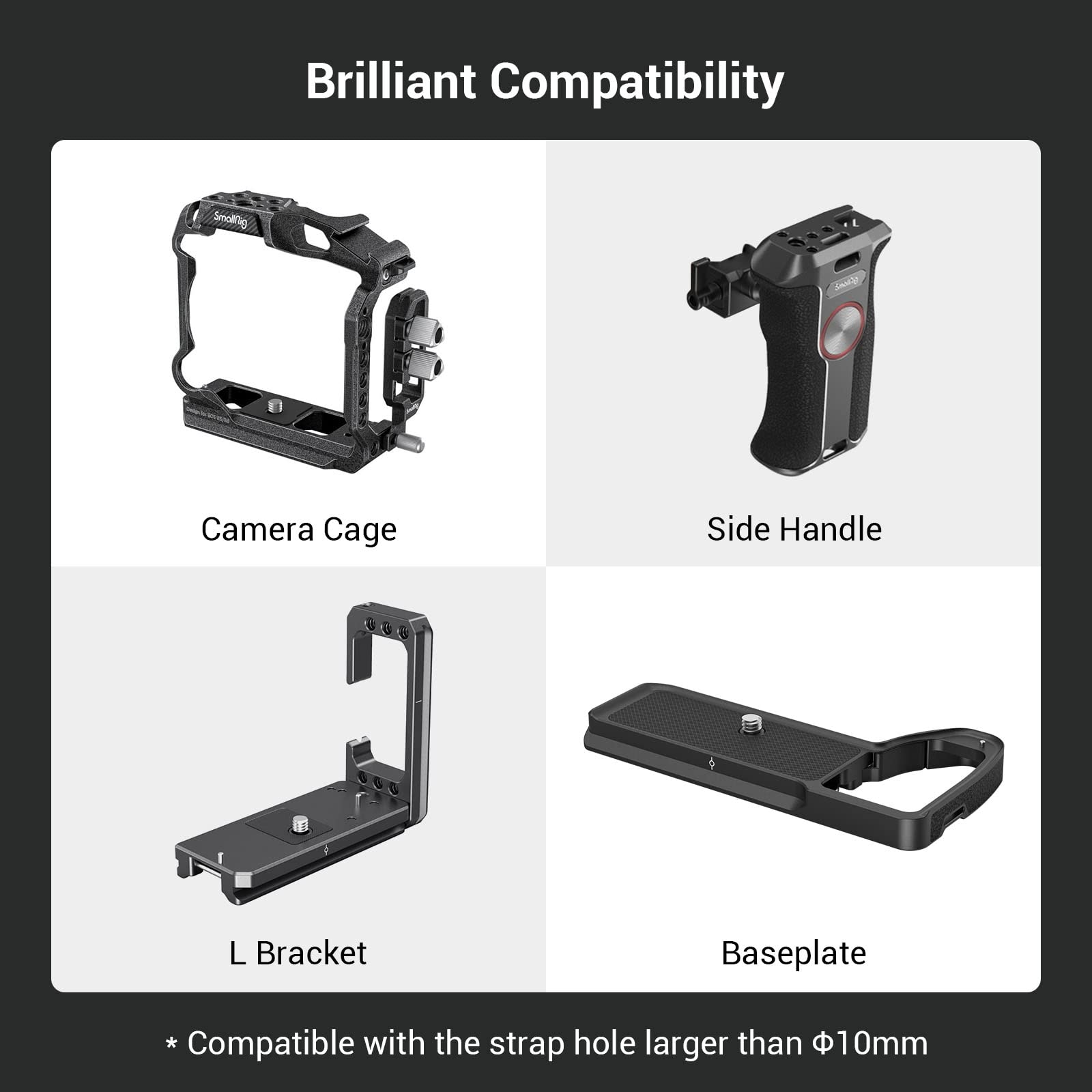 SmallRig Dây Đeo Cổ Tay Lồng Máy Ảnh Dây Đeo Tay Mamba Màu Đen Với Thiết Kế Có Thể Tháo Rời Và Điều Chỉnh Nhanh Tay Cầm An Toàn Cho Lồng Máy Ảnh Tay Cầm Máy Ảnh Và Giá Đỡ L 3848