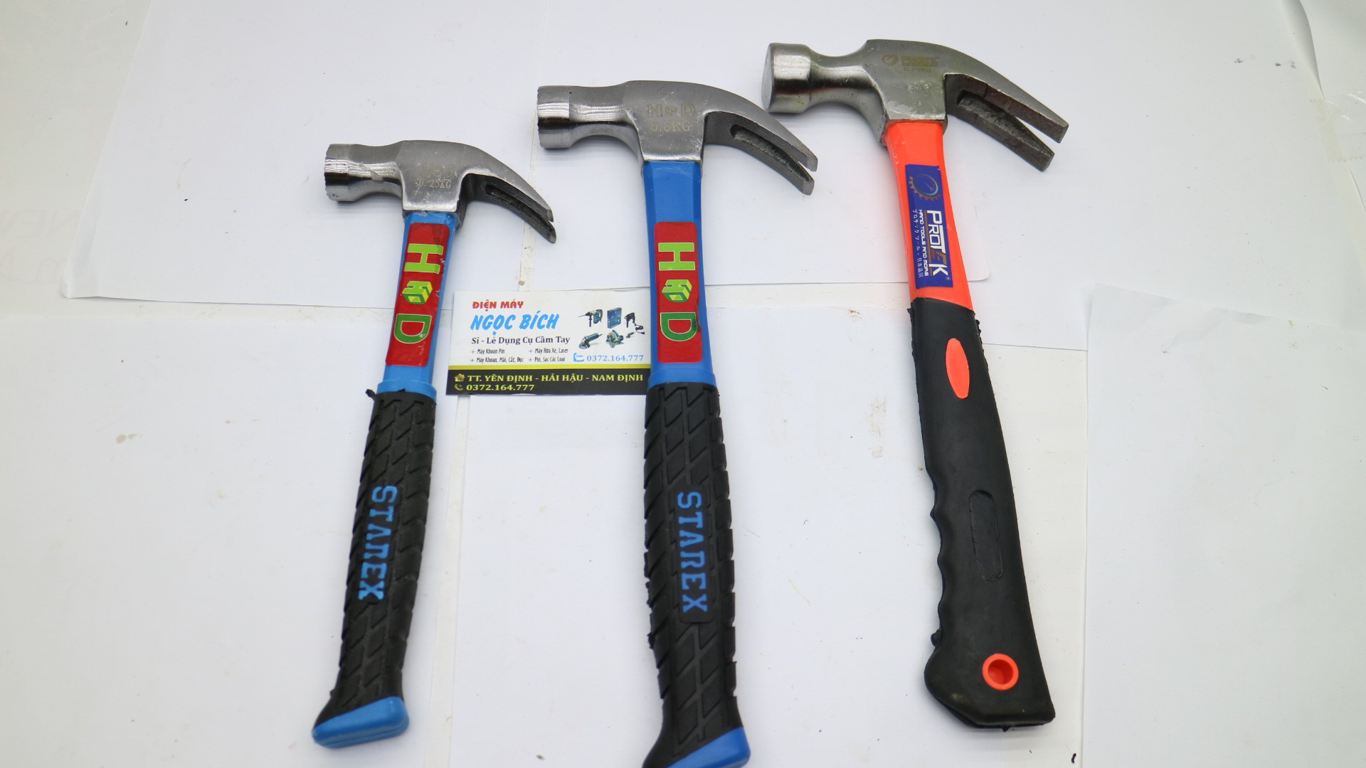 BÚA NHỔ ĐINH CÁN ĐỎ,XANH ĐEN ĐỦ SIZE