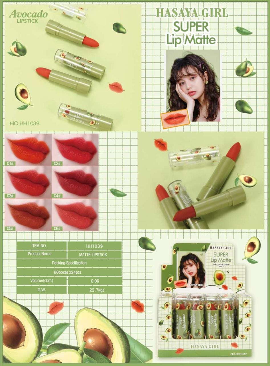 SET 6 SON SÁP SUPER LIP MATTE  𝗛𝗮𝘀𝗮𝘆𝗮 𝗧𝗵𝗮́𝗶 𝗟𝗮𝗻