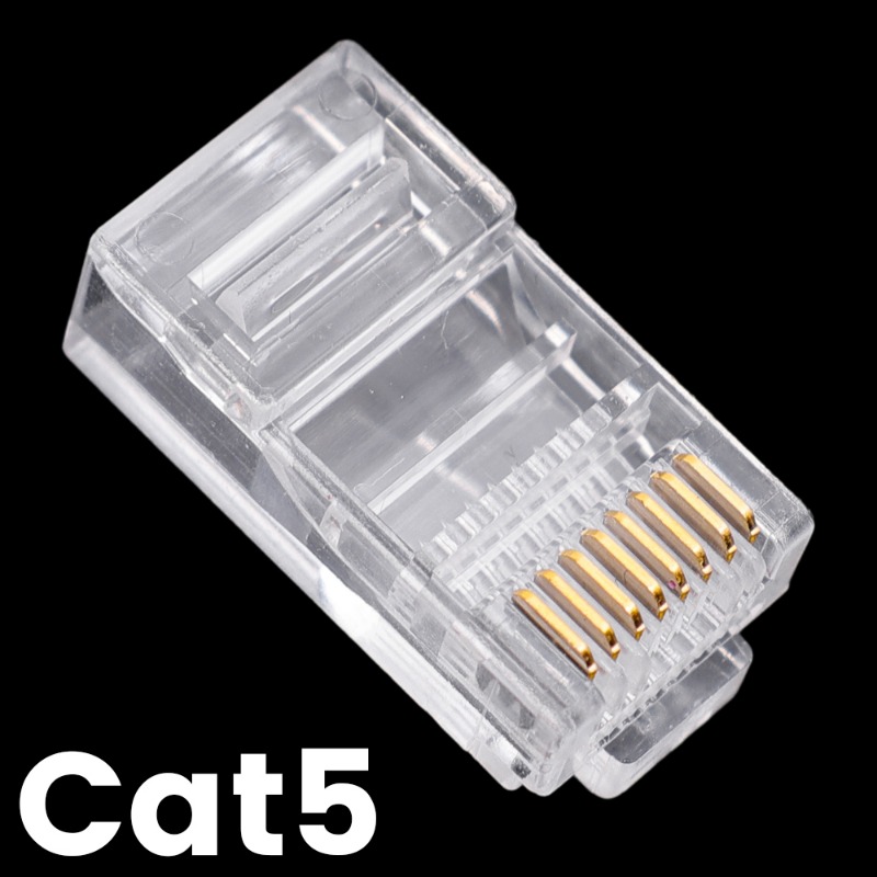 RJ45 Cat6 CAT5E kết nối kết thúc mạ Vàng 8P8C Ethernet vượt qua thông qua cắm UTP Ổ cắm mạng cáp Ethernet đầu nối uốn