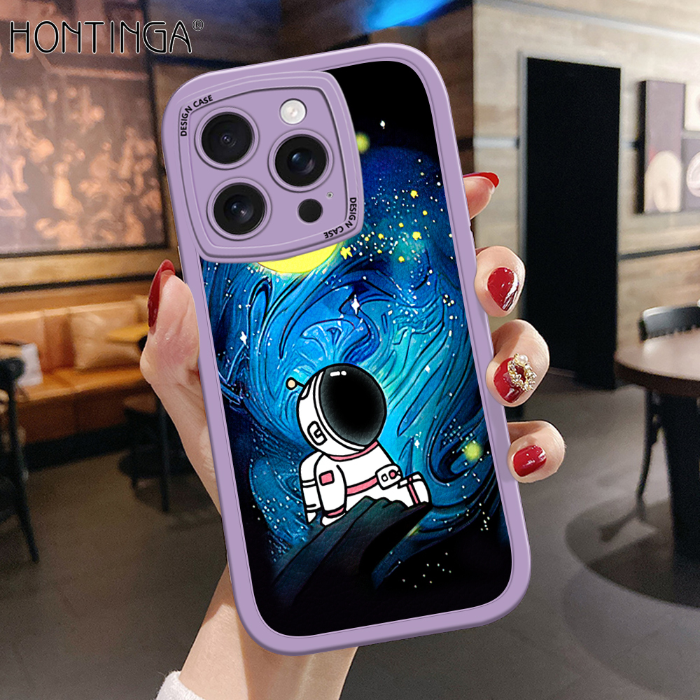 Hontinga%20for%20iPhone%2016%20Pro%20Max%2016%20Plus%20Back%20Cover%20PU%20Leather%20Moon%20Astronaut%20Phone%20Case%20Soft%20Silicone%20Edge%20Mobile%20Cover%20-%20Image%202