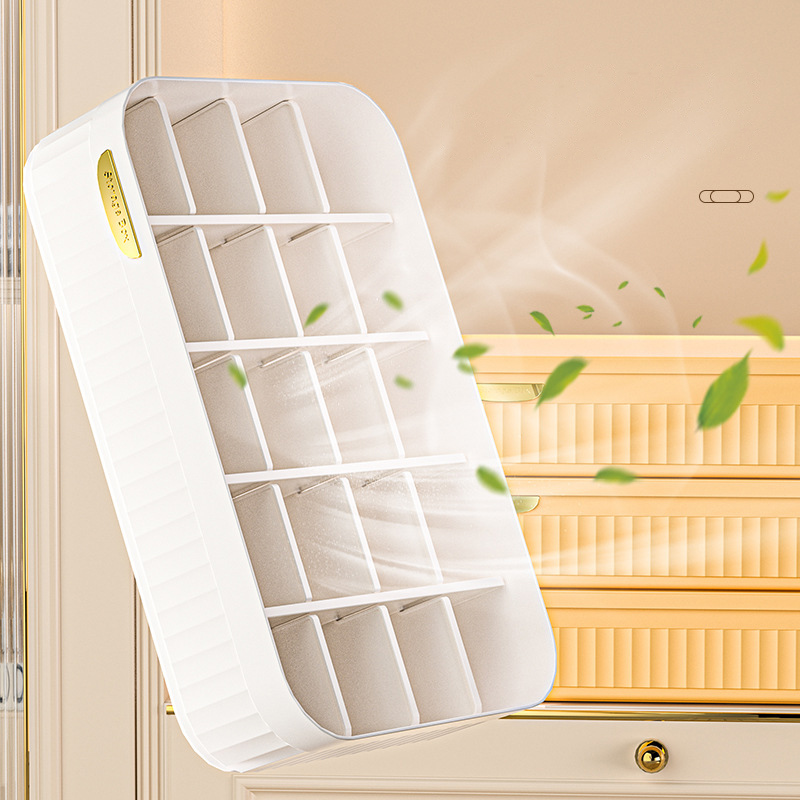 Storage box Compartment style storage box Dustproof box Underwear finishing box Large capacity storage box Sundries storage basket with cover Drawer storage box multifunctional drawer glove box