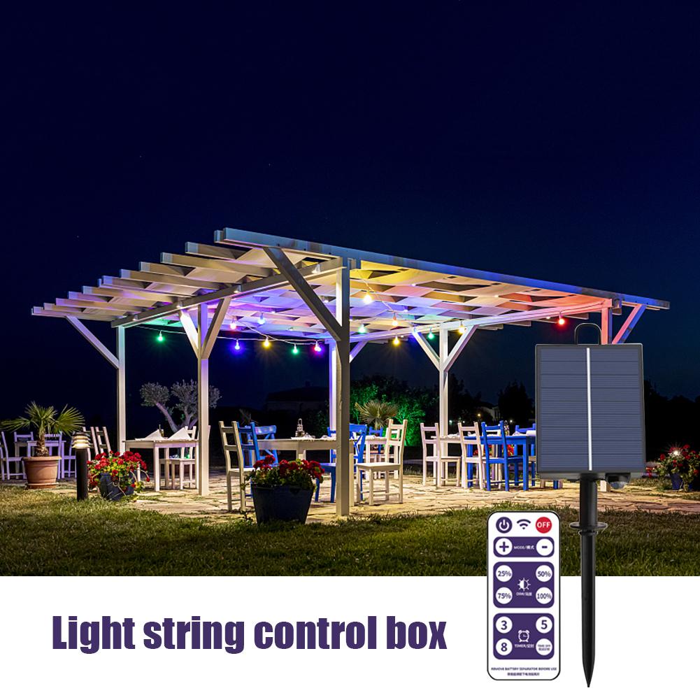 Solar Battery Box LED String Lamp Panel Controller Garden Street Light Decor