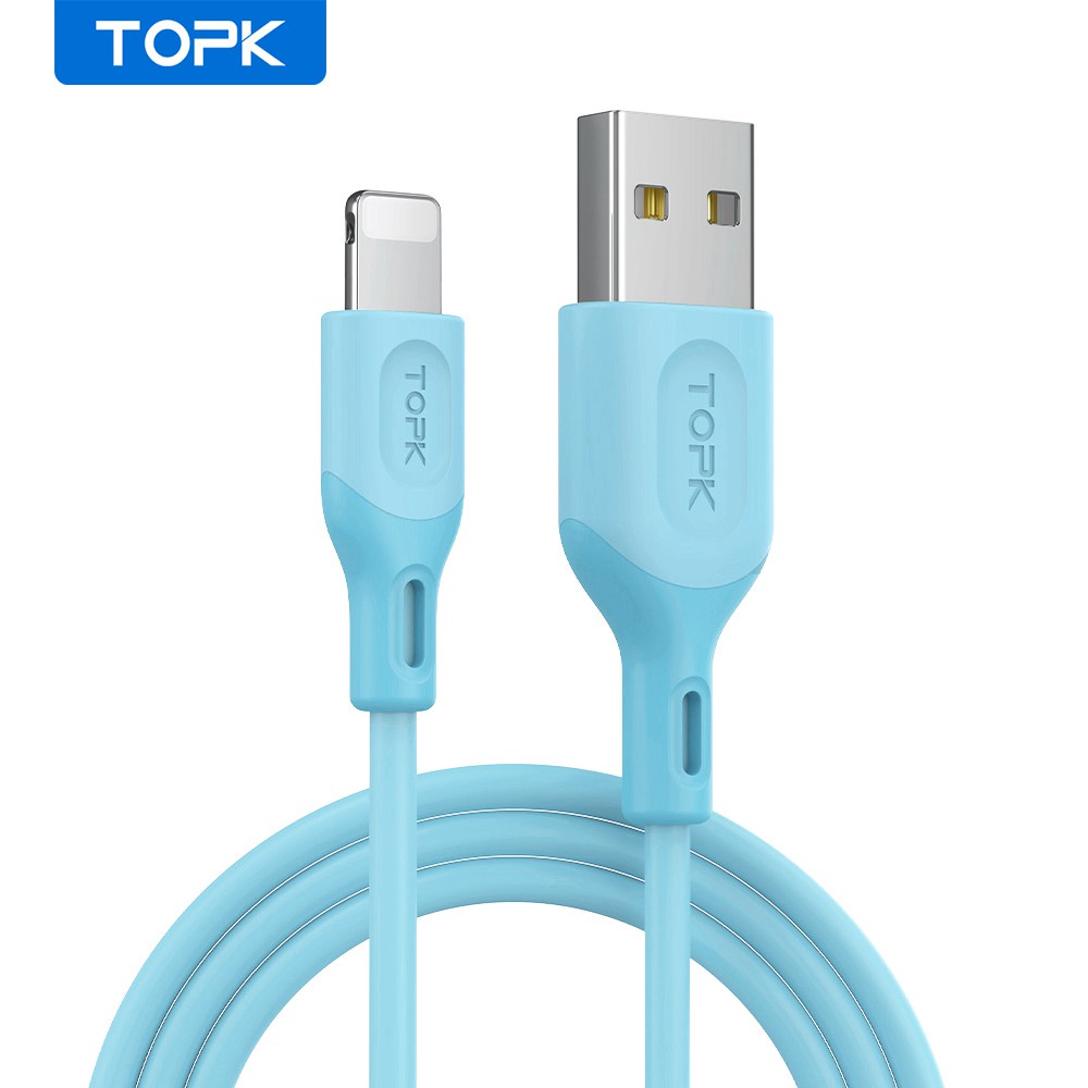 Cáp Sạc Topk AN84 chất liệu silicon siêu mềm sạc Micro usb, lightning, Type C
