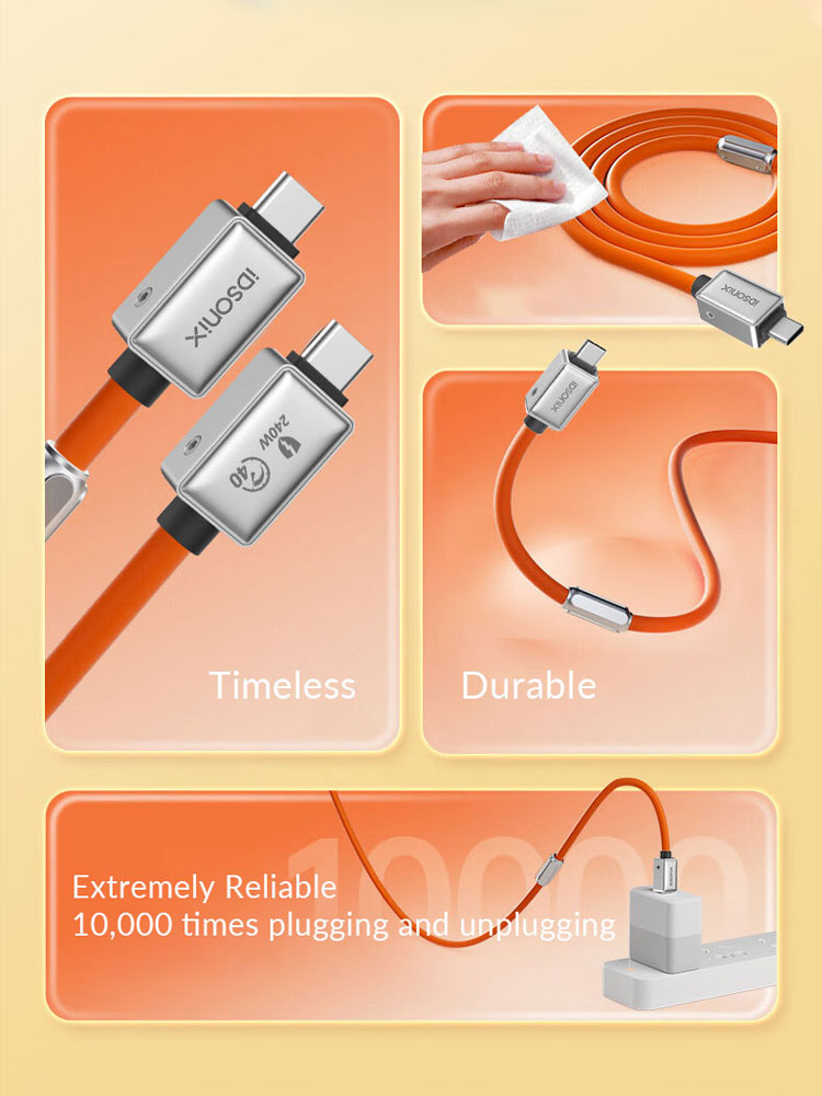 iDsonix USB Cable Type C to USB C Fast Charging Cable USB4 40Gbps Data Wire PD240W Charge 8K 60HZ Video Cord for Macbook Samsung