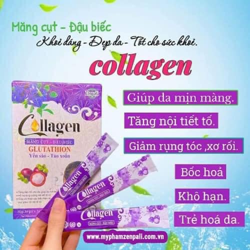 Collagen Măng Cụt Đậu Biếc Glutathion