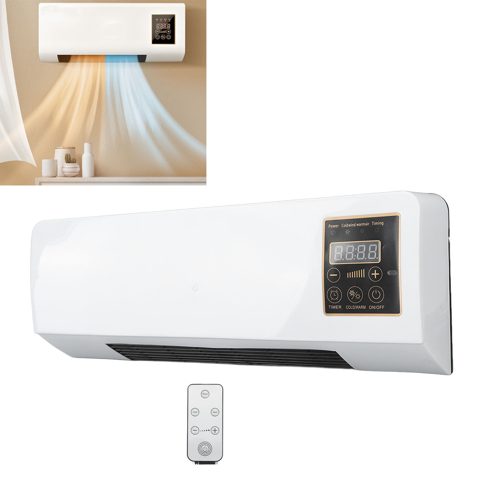 Small Air Conditioner Anti Overheating Protection Air Conditioner Heater for Office