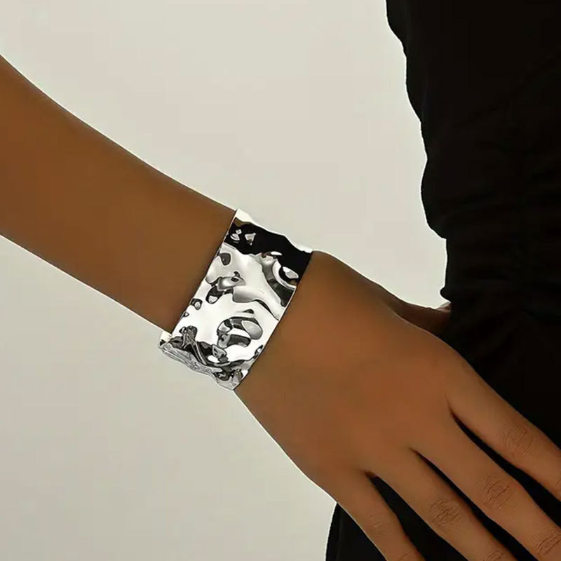 Enacolor%20Elegant%20Irregular%20Metal%20Opening%20Bangle%20Bracelets,%20for%20Women%20Arm%20Chain%20Bangles%20Fashion%20Jewelry%20Accessories%20-%20Image%205