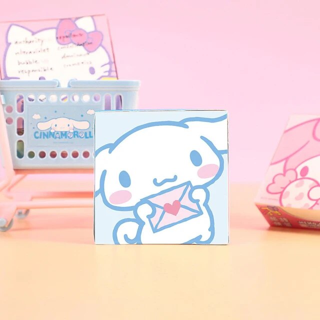Kawaii Sanrio Sticky Note Cute Mymelody Kuromi Hellokitty Convenience Book Sticker Simple Note Paper Student Stationery 2023 New