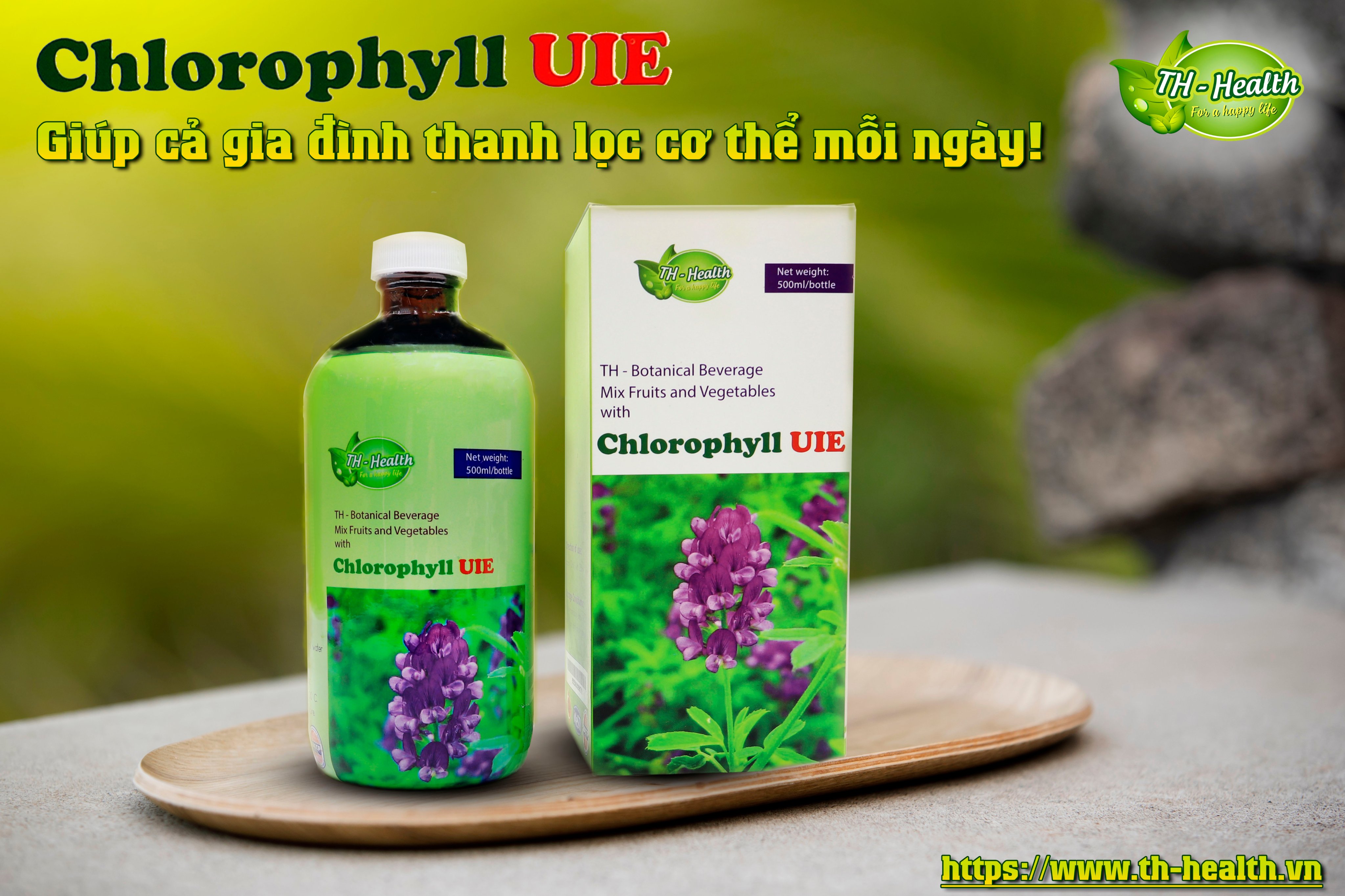 Thực phẩm bảo vệ sức khỏe TH-Chlorophyll UIE Plus - Chai 500ml