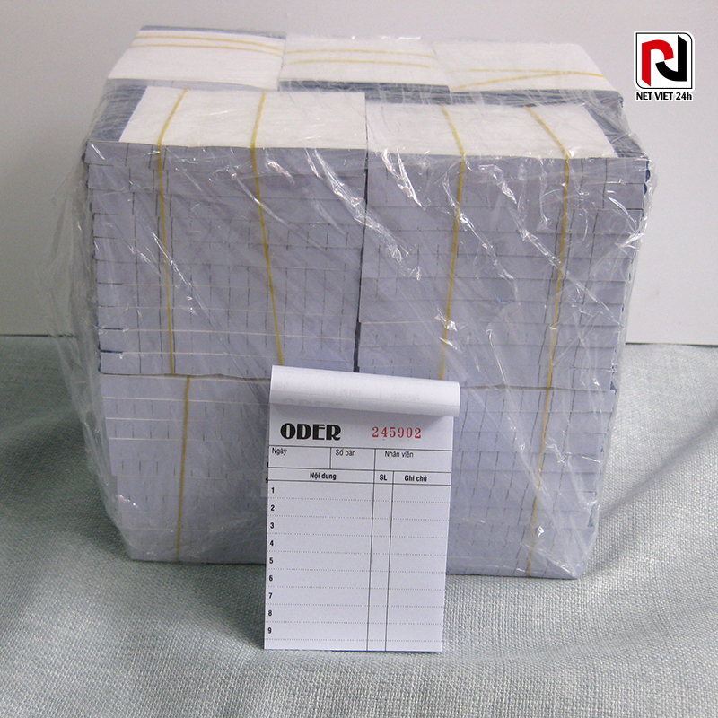 [HCM][Giá Tốt] Phiếu Order 1 Liên Phiếu Đặt Món Phiếu Order Đồ Ăn (1 Xấp = 10 Cuốn)