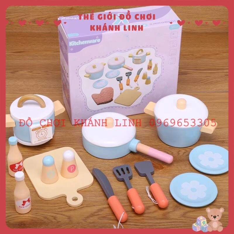SET 6 MÓN ĐỒ CHƠI NHÀ BẾP BẰNG GỖ CHO BÉ