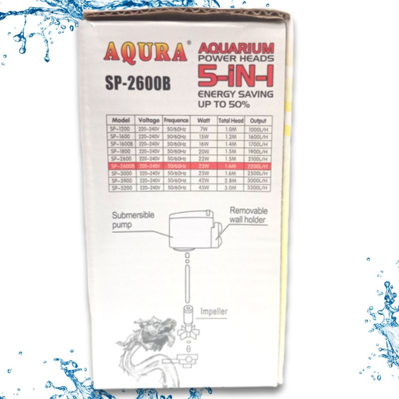 Pompa Aquarium AQURA 5IN1 SP 2600B