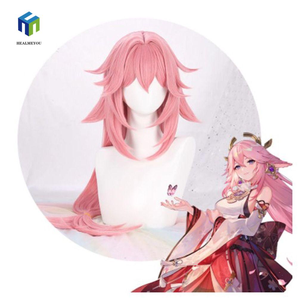 Tóc Giả yae miko Hóa Trang halloween Dễ Thương