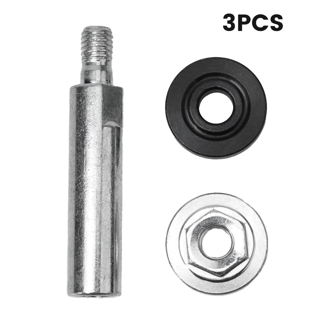 1/3 PCS Silver Angle Grinder Extension Connecting Rod M10 Thread Adapter Extension Shaft
