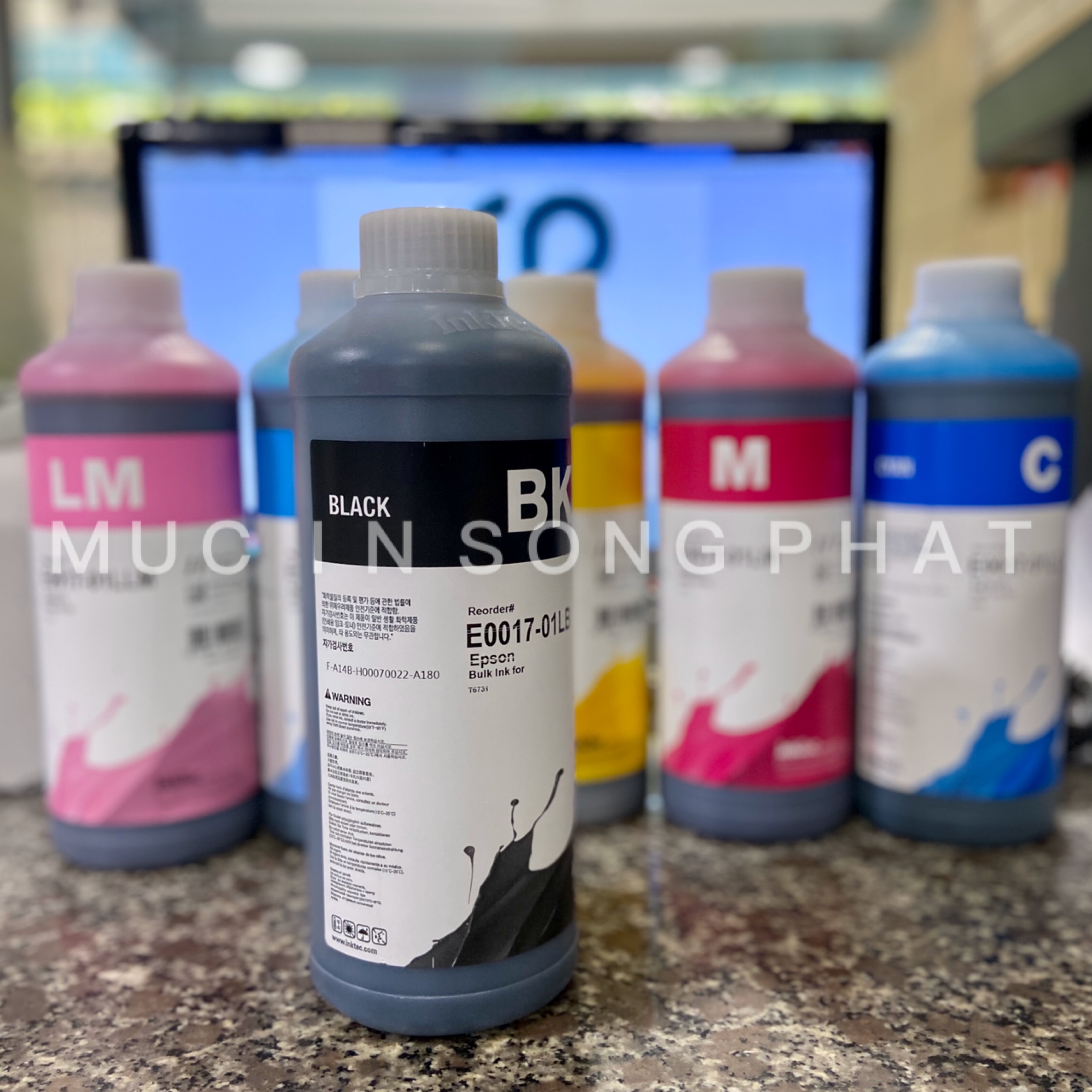 Mực nước, in phun EPSON INKTEC 1 lít (giá tính trên 1 chai)