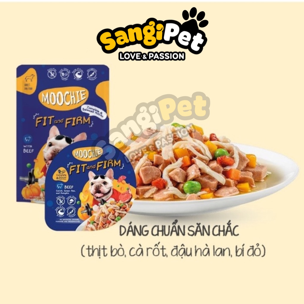 Pate Moochie cho chó con, chó trưởng thành gói 85g (6 hương vị)