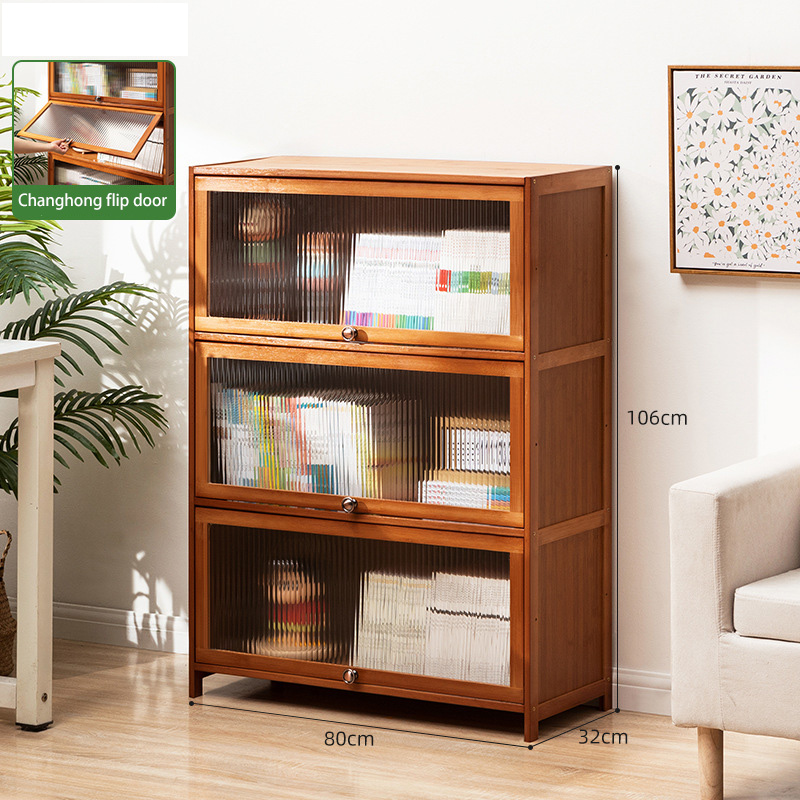 NFA Bookshelf storage shelves, floor standing bookcases, reading shelves, children's home living room, simple solid wood multi-layer storage cabinets