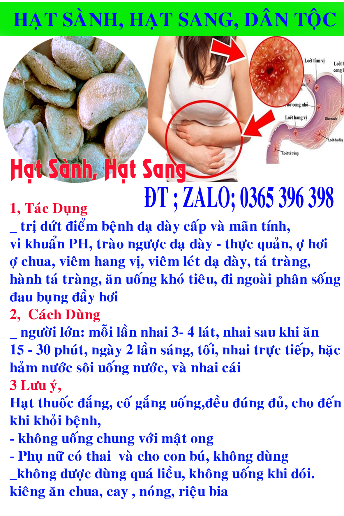 Hạt Sang (Hạt Sành) trắng, chữa đau dạ dày 1gói 10 hạt
