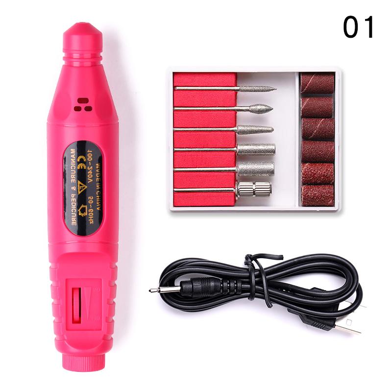 Electric Nail Drills Kit Remove Gel Polish Pedicure Nail File Sanding Bands Machine Nail Art Pen Device Equipment Tools