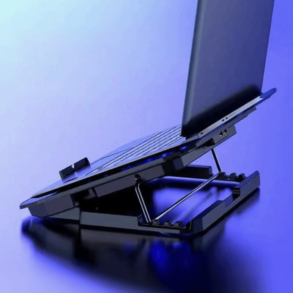 Laptop Burn Racks PC Bracket CPU Cooling Foldable Laptop Table RGB Two Fans Colored ...