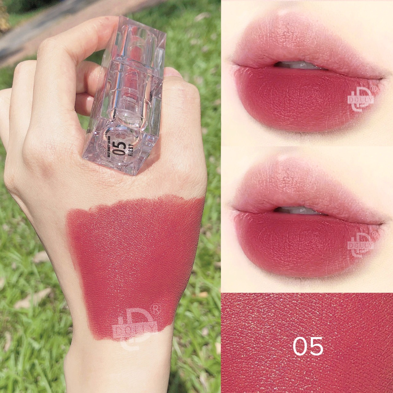 Son thỏi lì siêu mịn môi DOLLY VARIETY [Màu Hồng nâu khô]
