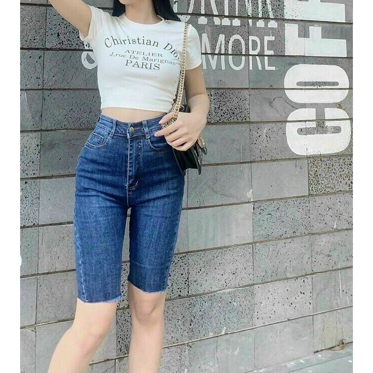 Quần Ngố Nữ Jean Co Giãn Ôm Dáng QJ105